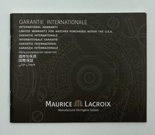 Maurice Lacroix International Watch Warranty Booklet