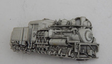 VTG 1983 Locomotive Train Bergamot pewter metal Works BELT BUCKLE USA MADE