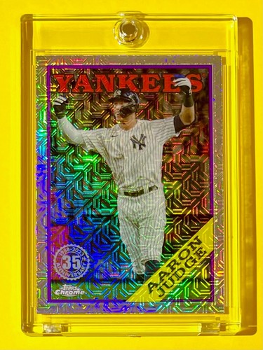 Aaron Judge MINT SILVER MOJO REFRACTOR TOPPS CHROME '88 RETRO CARD YANKEES - Picture 6 of 12