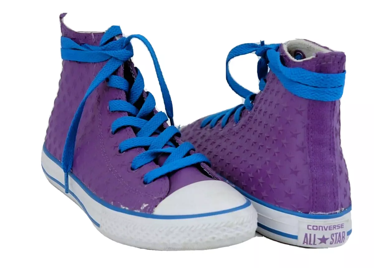 Convers All Star Unisex Chuck Taylor Rubber Purple Stars Blue