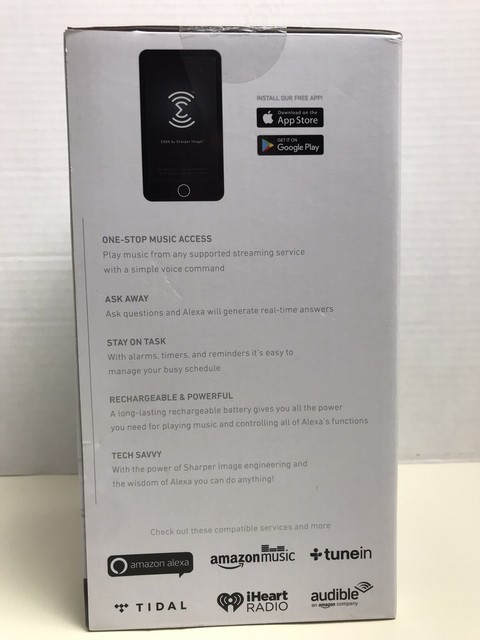 sharper image alexa tower