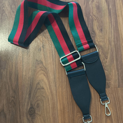 Green red black decorative removable purse straps