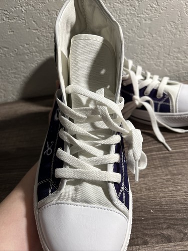 NEW Custom Prince Purple Canvas Shoes Men’s Size9 Womens Size10 Purple And White - Picture 4 of 6