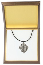 Basset Hound I - Dog Collar In Gift Box, Silver Plated Medallion For Dogs