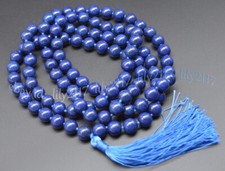 Blue Lapis Lazuli 108 Prayer Beads Tibetan Buddhist Mala Necklace 6/8/10/12MM