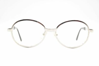 Vintage Tilt Dolly Silber oval Brille Brillengestell eyeglasses NOS