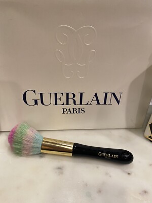 rare vintage Guerlain Paris limited edition makeup brush w Multi Color Goat Hair