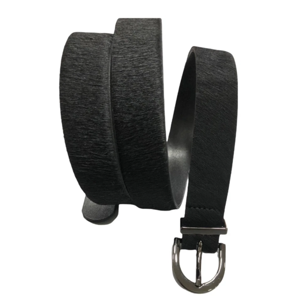 Caractere Cintura Donna Pelle Sottile di Cavallino Nero con Fibbia - Immagine 4 di 4