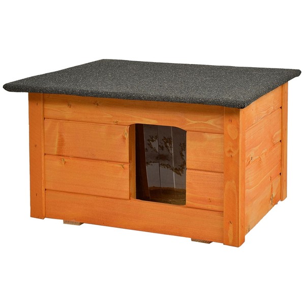HundehüTte Hundehaus HundehöHle Isolierter Holzzwinger Tierhaus 54X39,5X34 Cm-image