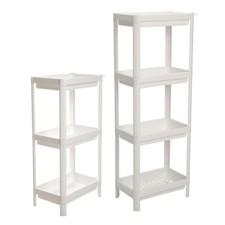 3/4 Tiers Corner Shower Rack Shelf Kitchen Bathroom Storage Organiser Tidy Shelf