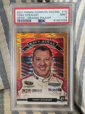 2021 Panini Donruss Racing Optic Orange Pulsar Tony Stewart Psa 9.  Race Kings