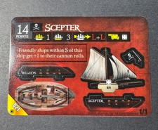 Pirates of The Crimson Coast "Scepter" Whiz Kids Rare Support Ship Unpunched CSG