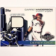 2004 Topps Garret Anderson 2003 All Star Game MVP game-used Jersey Patch card SP