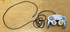 OEM Silver Platinum Nintendo GameCube Controller DOL003 For Parts Tested & Works