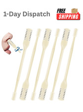 6PCS Nose Hair Trimmer Manual 2-in-1 Nasal Hair Cutter Stainless Steel Grooming