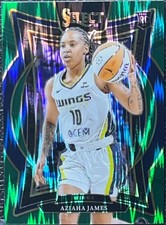 Aziaha James 2025 Panini Select Concourse Green Flash Prizm #76 Wings RC