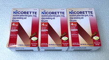 3x Nicorette Cinnamon Surge 4mg Nicotine Gum 100 Count Each EXP: 3/28