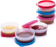 Condiment Containers with Lids- 6 Pk. 2.3 Oz.Salad Dressing to Go Small Food Sto