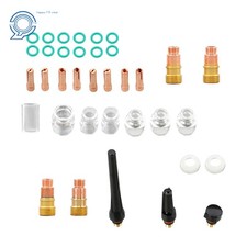 TIG Torch Accessories Set - 36pcs Gas Lens  Glass Cups Kit For WP-17/18/26