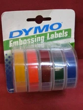 VINTAGE NEW NIP DYMO NEW NIP Embossing LABELS MAKING TAPE RAINBOW color 5 ROLLS