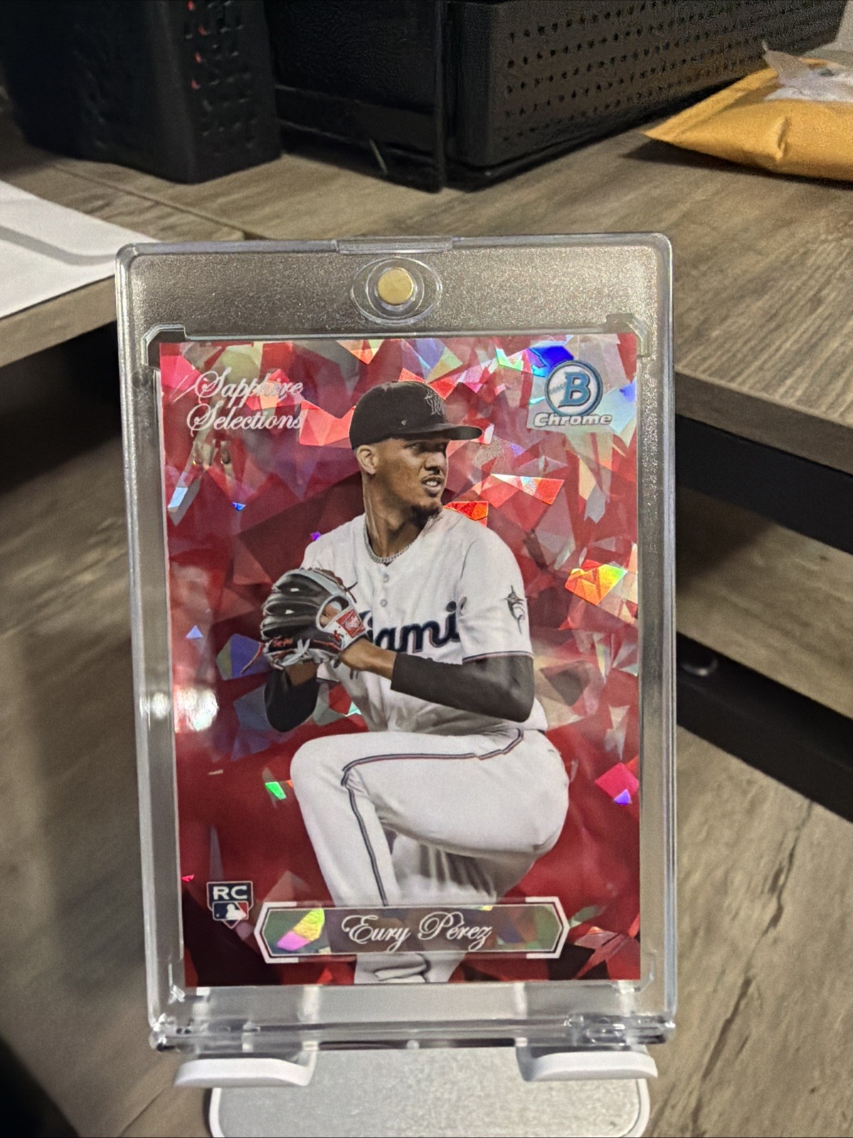 2023 Bowman Chrome Sapphire - Sapphire Selections Eury Perez Red 5/5 SSP MARLINS