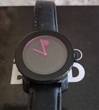 Movado Bold 3600482 Wrist Watch - 36mm Black Leather Strap - MB.01.3.29.6007