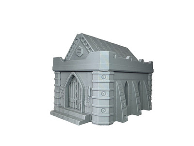 Gotische Kapelle Kirche Industrie Sci Fi Gebäude 28mm 32mm Gelände 3D gedruckt