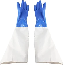 23.6" Canvas Rubber Sandblasting Sand Blaster Protection Gloves for Sandblast Ca