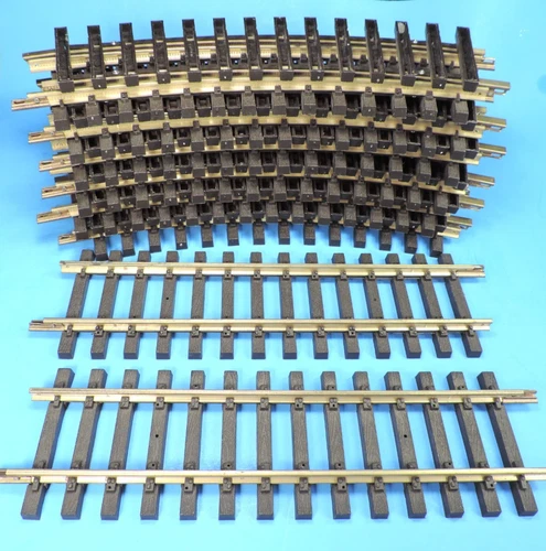 BACHMANN TRAIN TRACKS G SCALE 12 CURVED/2 STRAIGHT gold rails