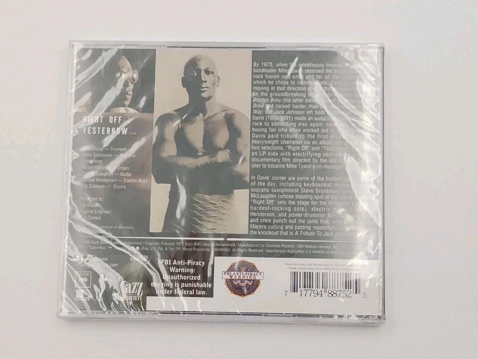 A Tribute to Jack Johnson by Miles Davis [Reissue] (CD, 2005, Columbia) *NEW* Foto 2 de 4