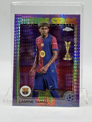 2025 Topps Chrome Purple Foil Future Stars Refractor LAMINE YAMAL (#'d / 299)