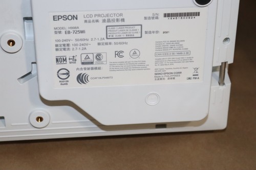 Epson BrightLink EB-725Wi WXGA 3LCD Laser Projector H998A - W/Accessories - Picture 15 of 16