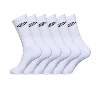 Umbro Men's Sport Performance Socks (6-Pair Pack, White, Size 9-12)