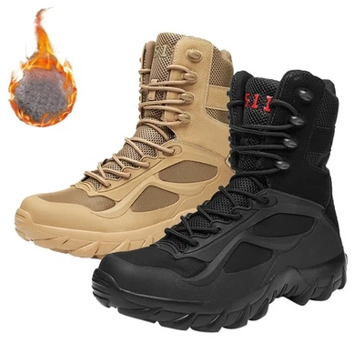 MARKENLOS Herren Winterstiefel Tactical Stiefel Armeestiefel Outdoorschuhe Boots Gr. 39-48