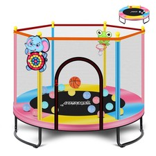 Toddler Trampoline 5ft Pink with Safety Enclosure  Accessories LASTJUMPER 1-3