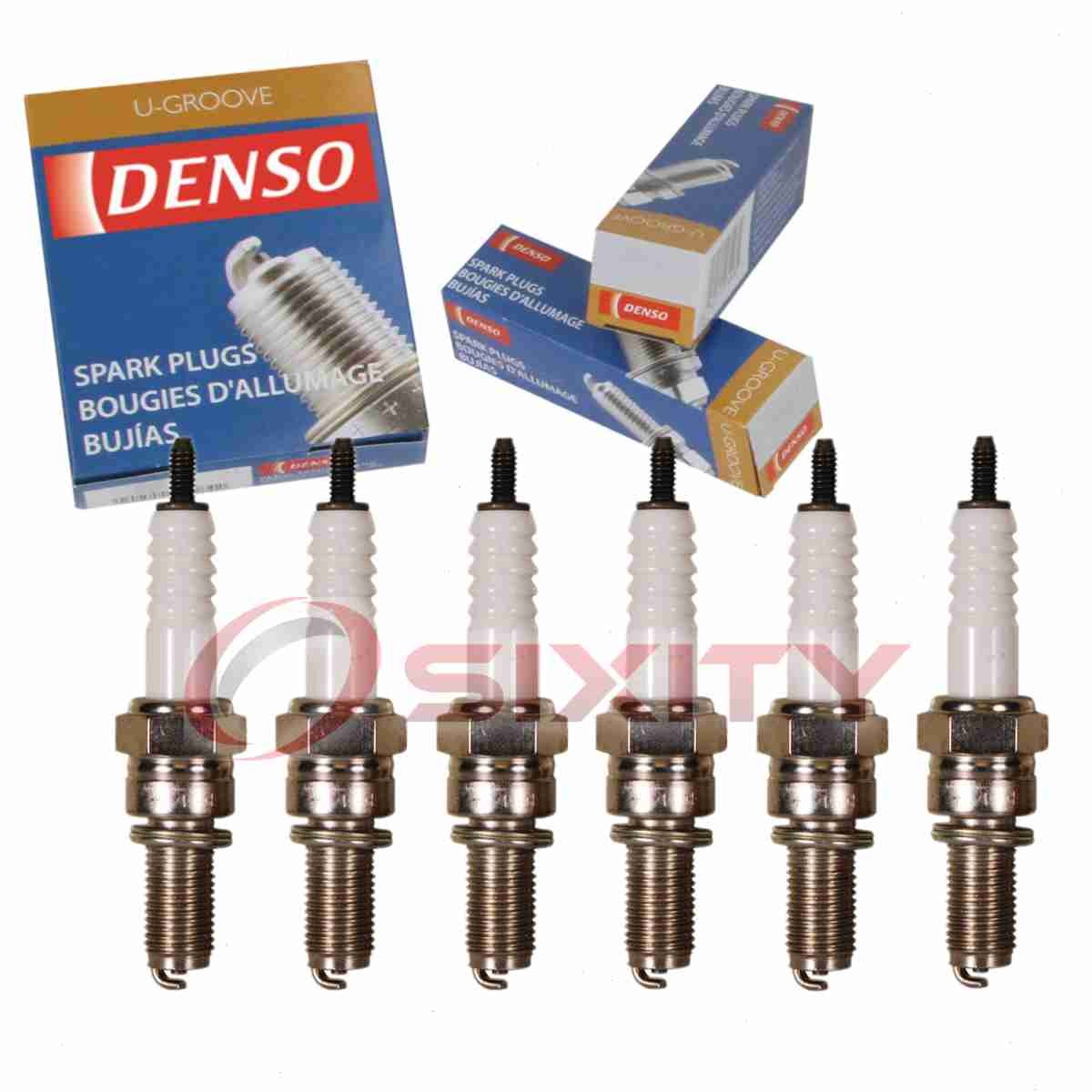 6 pc Denso Standard U-Groove Spark Plugs for 1989 Dodge Spirit 3.0L V6 qk