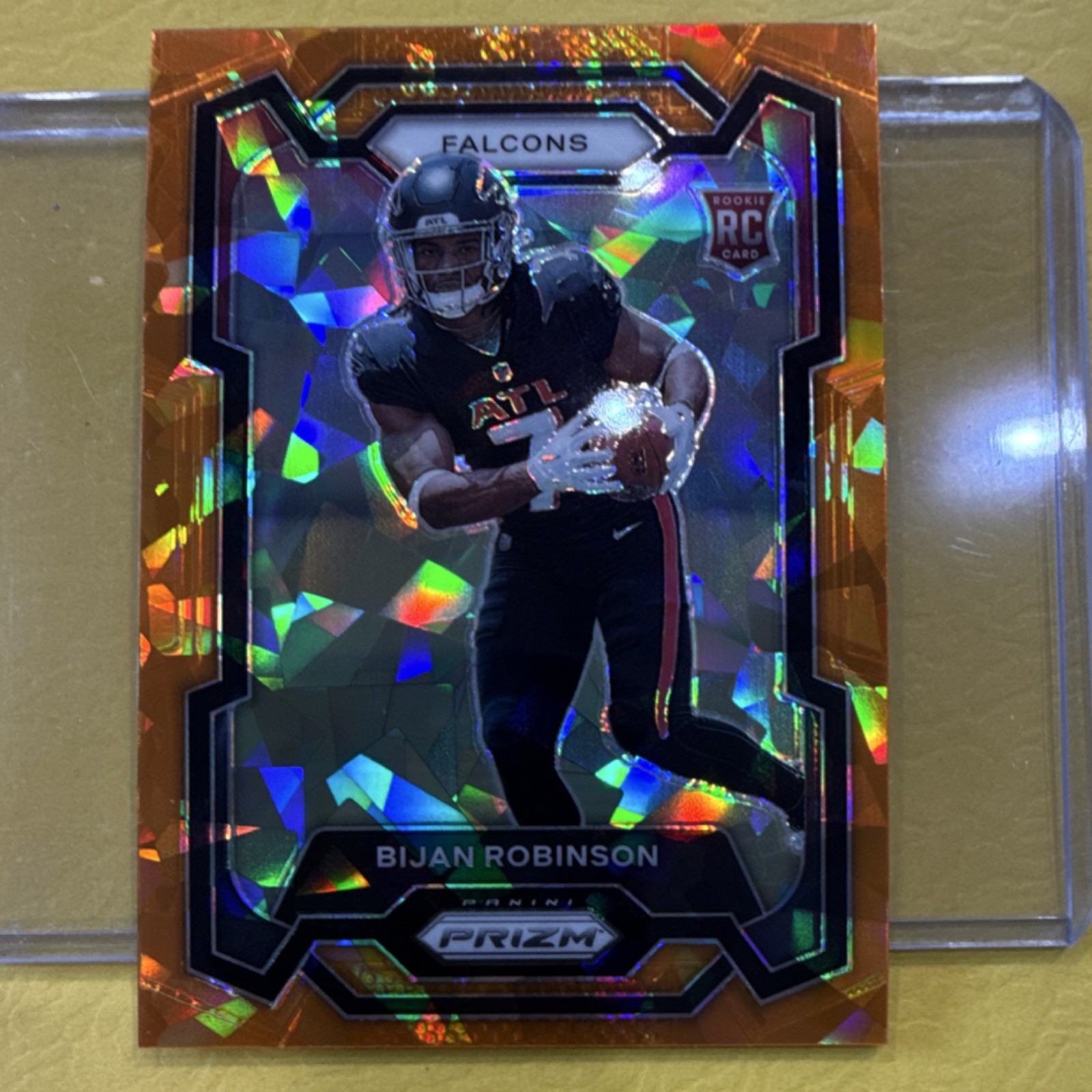 Panini Prizm 2023 Bijan Robinson Orange Ice Prizm Rookie #305 Falcons NFL