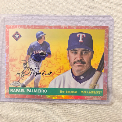 Topps Chrome 2025 Rafael Palmeiro Texas Rangers #441 Serial Numbered 25/75