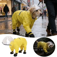 Dog Rain Coat Pet Hooded Rain Coat Rain Jackets Full Coverage Dog Clothing