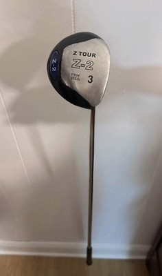 Z Tour Z-2 Titan Steel 3-Wood Fairway Golf Club Silver Black