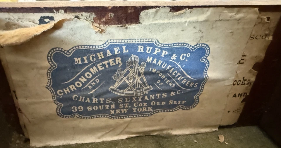 1800s Cased Sextant Michael Rupp & Co Original  - Image 2 of 4