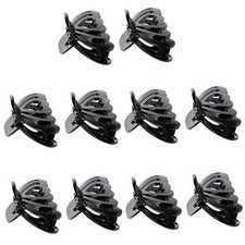 10 Pieces Practical Plastic Butterfly Style Hair Claw Clip For Ladies Black