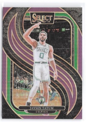 2024-25 Panini Select #110 Jayson Tatum Purple Prizm SN #/99