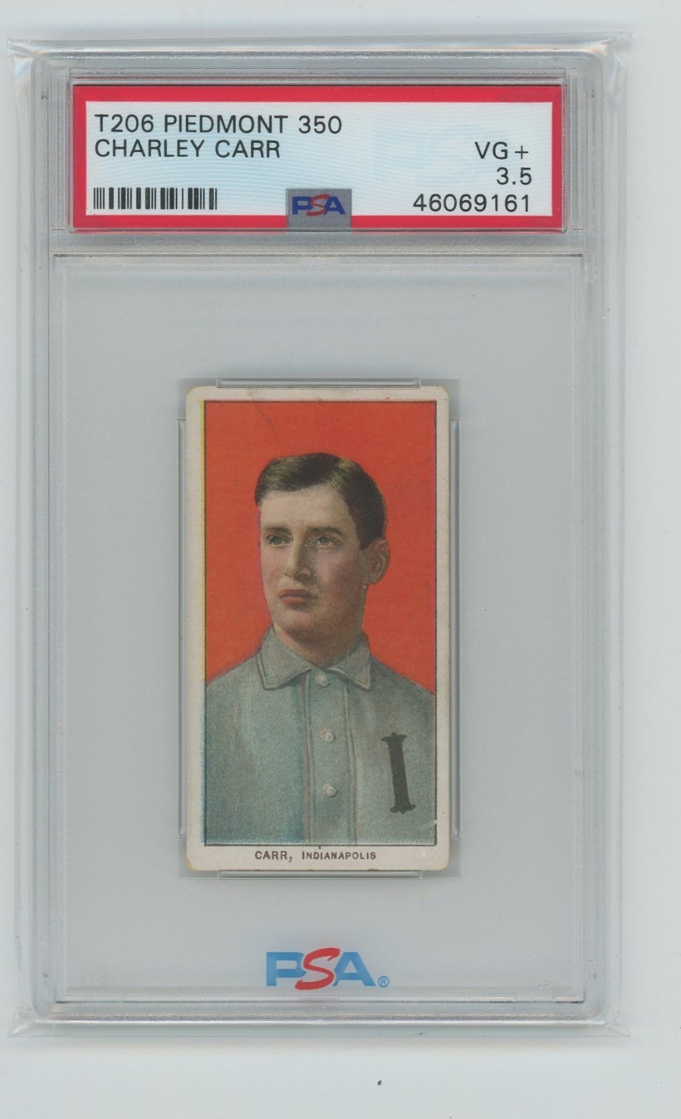 1909 Piedmont 350 Subjects Cigarettes CHARLEY CARR Indianapolis PSA 3.5 