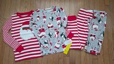 Carter's Just One You  Youth Size 10 4pc Christmas Santa Fitted Pajama Set NEW