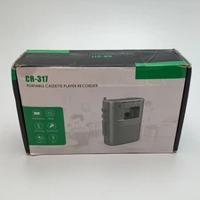 CR-317 Portable Cassette Player Recorder Radio Tape Player - New Open Box