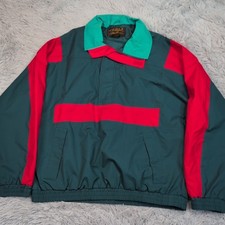Vintage Eddie Bauer Jacket Mens L Green Windbreaker Outdoors Pockets Gorpcore
