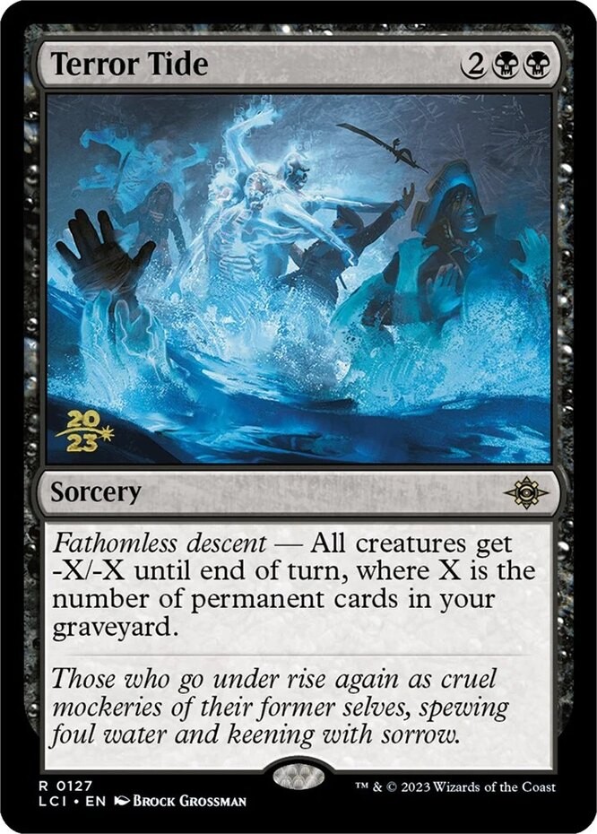 1x Lightly Played, English Terror Tide - Foil - Prerelease Promo - Prerelease Ca