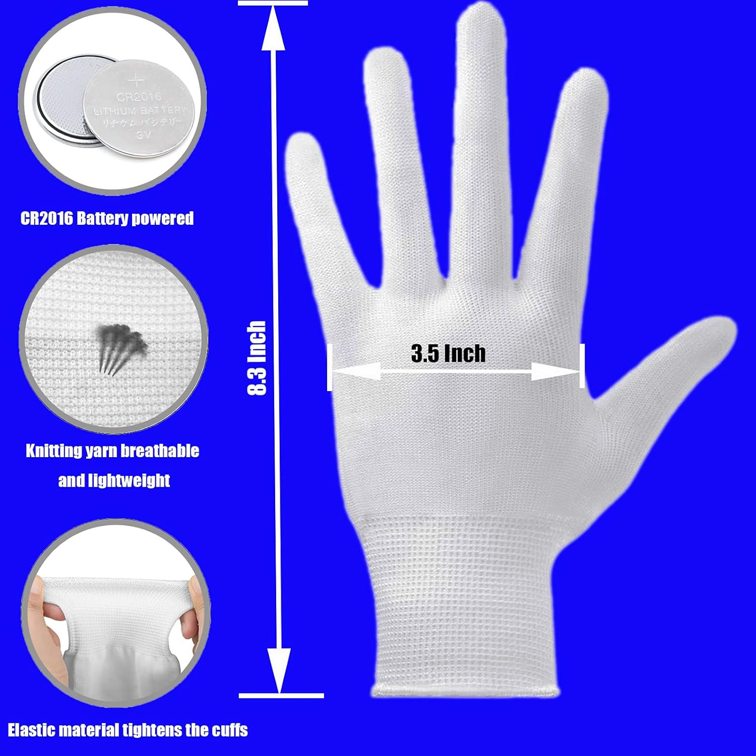 LED Gloves for Kids, Teens & Adults - Finger Light Gloves with 5 Colors/6 Modes