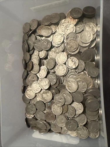 Lot of 1000 No Date Or Faint Date Buffalo Nickels. Good "What Not" Inventory.